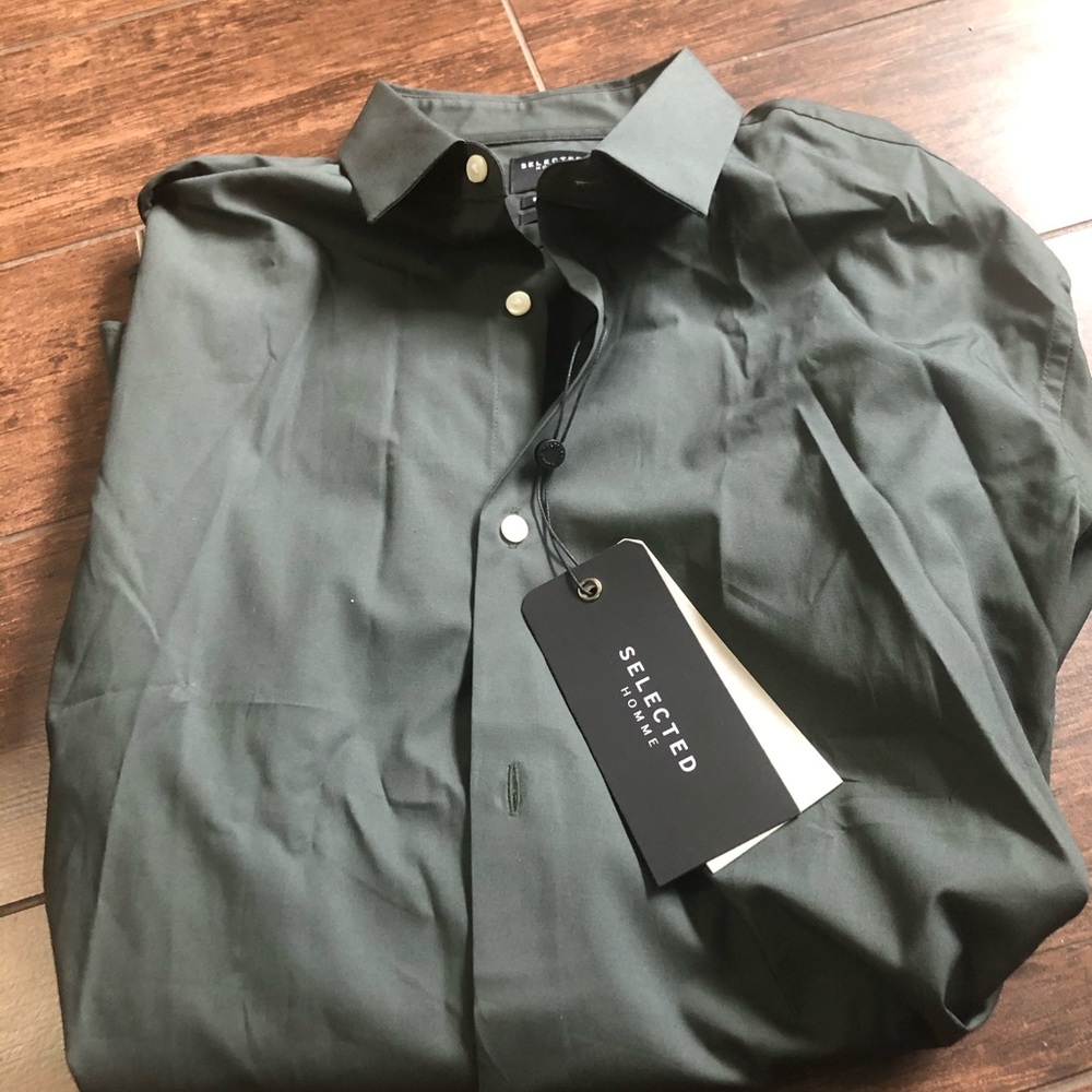 Men’s Olive Dress Shirt